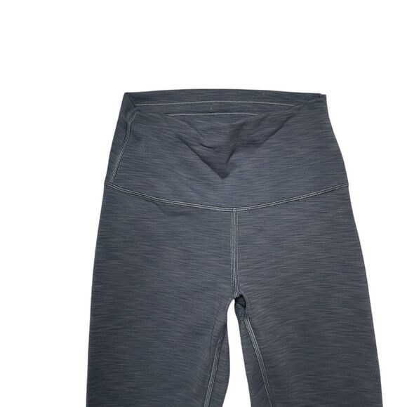 LULULEMON Wunder Train High-Rise Crop Heathered Gray Size 4 - Picture 5 of 9